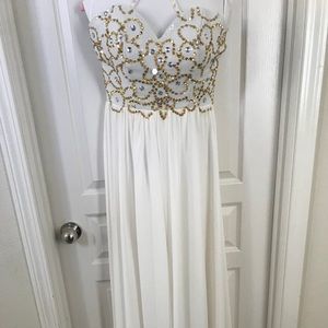 Prom dress with elegant beading